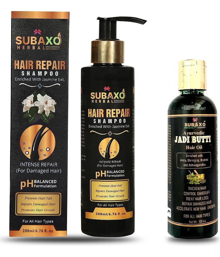 Herbal Hair Repair Shampoo 200 Ml & Ayurvedic Jadi Butti Hair Oil 100 Ml