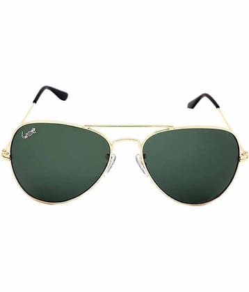 Elligator Gold Oval Sunglasses ( Pack of 1 )