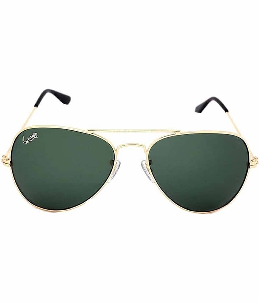 Elligator Gold Oval Sunglasses ( Pack of 1 )