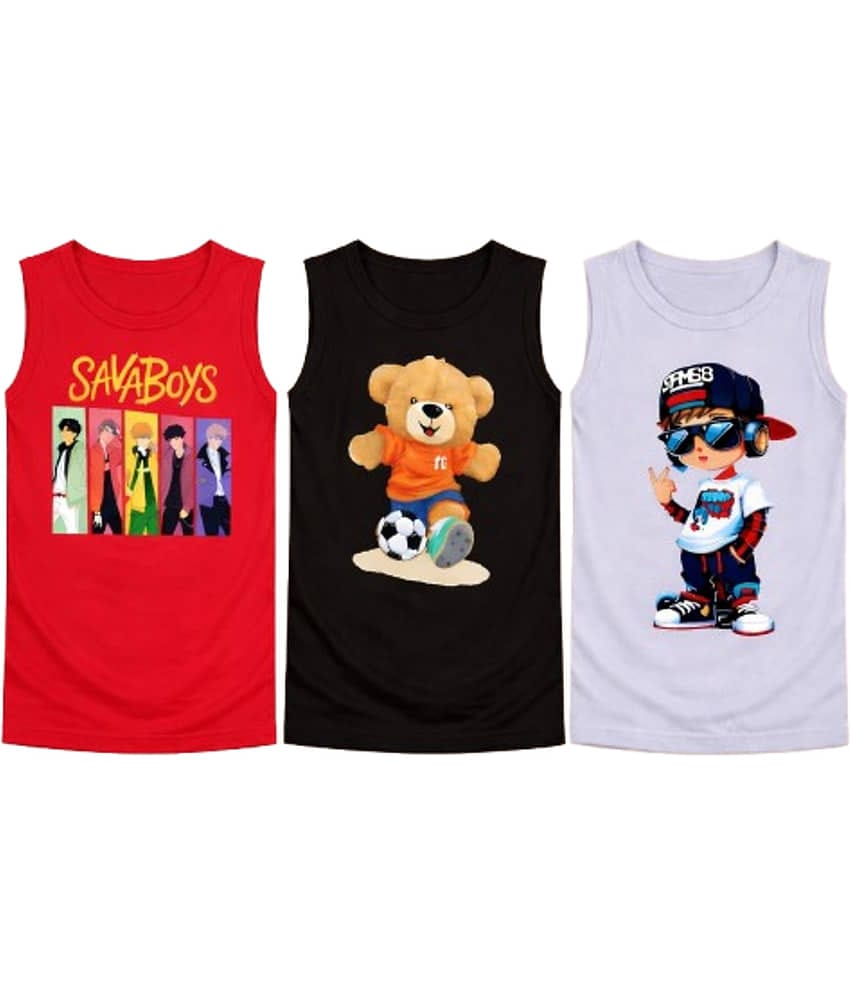 CRAZYON Pack of 3 Boys Cotton T-Shirt ( Multicolor )