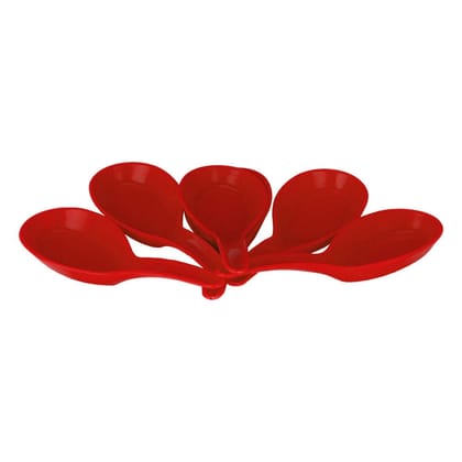DHRUVINSRI Microwave Safe, Unbreakable, Colorful Soup/Dessert Spoons, Food Grade 6+6 set( 12 Pcs)