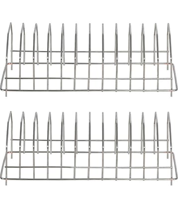 JISUN Silver Stainless Steel Storage Racks ( Pack of 2 )