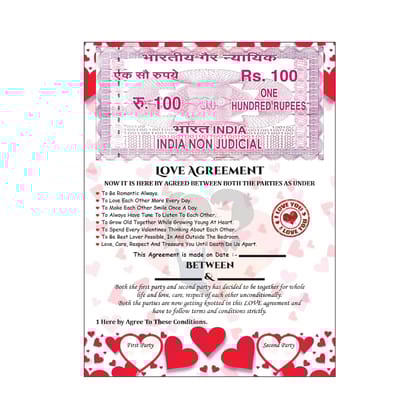 THE MAGICAL GIFTS Love Agreement Certificate Romantic Gift for Boyfriend Girlfriend Husband Wife | Unique Couple Contract for Anniversary Birthday Valentine Proposal (Style6, 12x18)