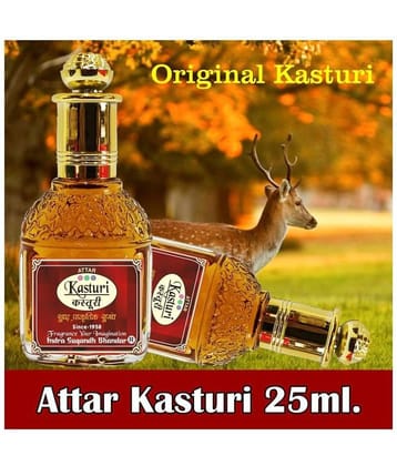 INDRA SUGANDH BHANDAR Attar Real Kasturi With Kasturi Days 25ml Rollon Pack