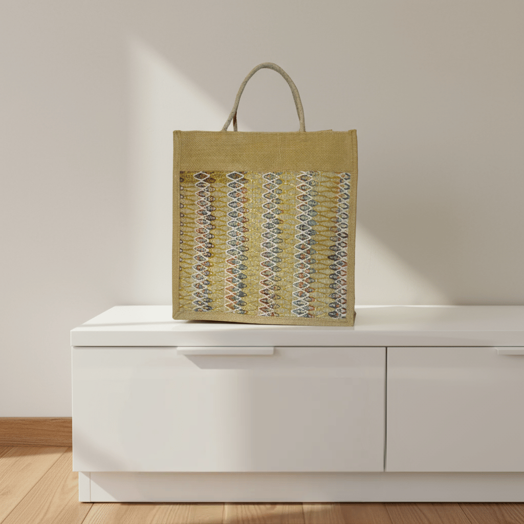 Handmade Jute Net Bag | 14 x 13 x 5.5 Inches