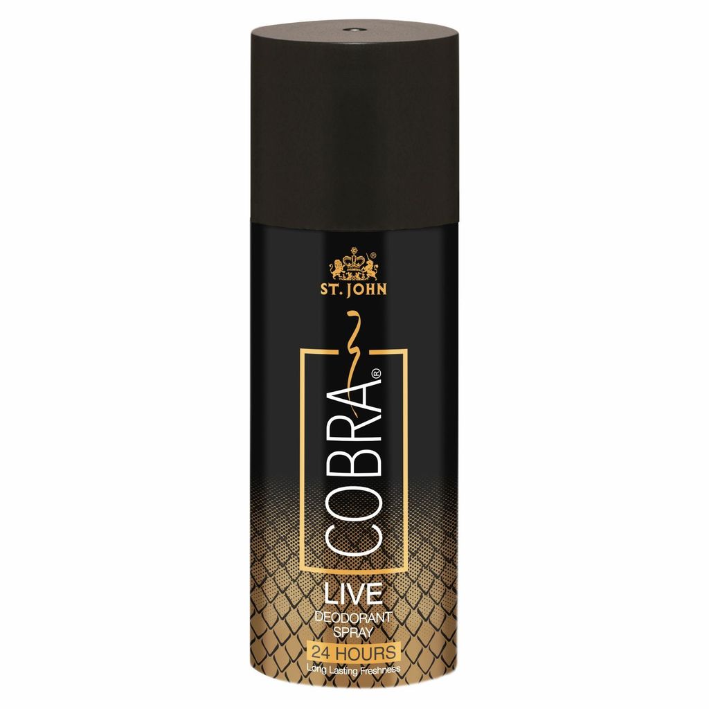 ST.JOHN Deo Cobra Live Limited Edition Deodorant Body Spray for Long Lasting Protection 150ml (Pack of 12)