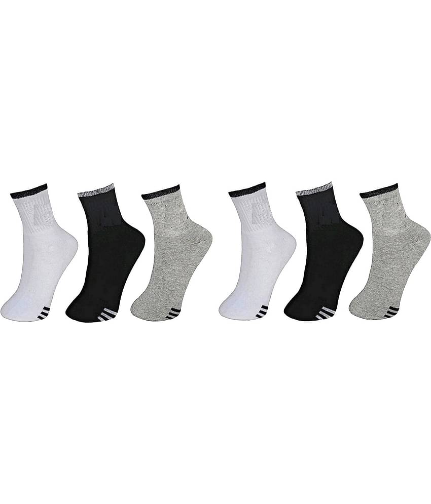 PENYAN - Cotton Men's Striped Multicolor Ankle Length Socks ( Pack of 6 )