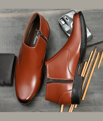 John Karsun - Tan Men's Slip On Formal Shoes