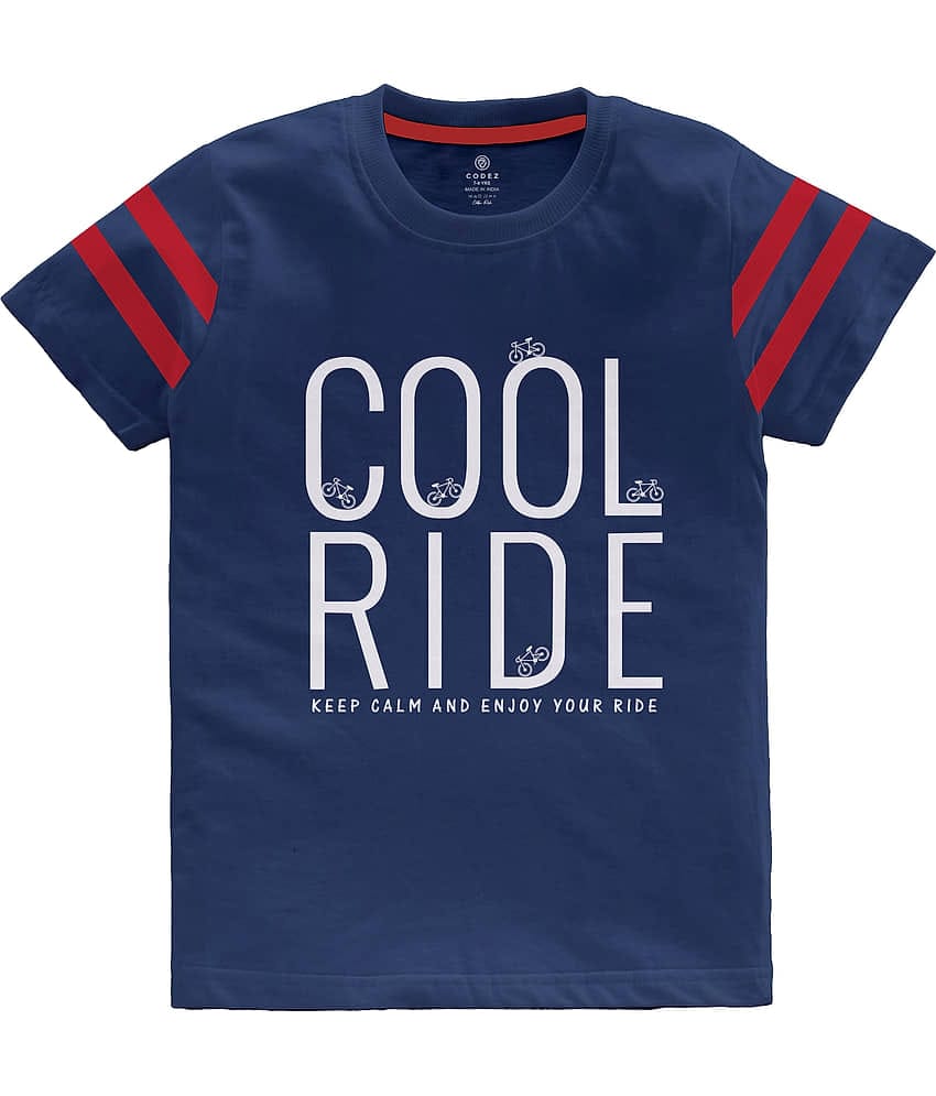 CODEZ Pack of 3 Boys Cotton Blend T-Shirt ( Navy )