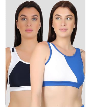 N-Gal - Multi Polyester Non Padded Women's Sports Bra ( Pack of 2 )