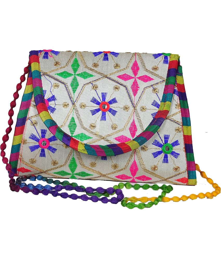 SUNESH CREATION Sling Bag Cotton Set of 1 ( Blue )