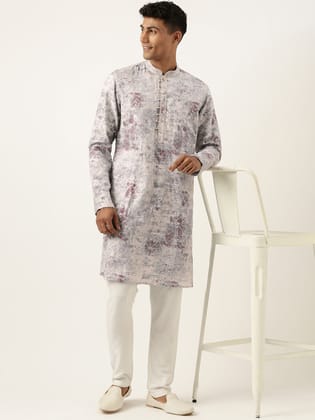 Old Rose Sequin Embroidery Kurta Set-Made To Measure / Kurta Churidaar Set
