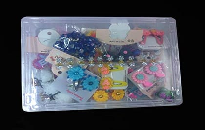 Aliza Multicolour Tik Tok Baby Pins, Hair Bands, Baby Tik Tik Hair Clips -Set of 56 Pieces