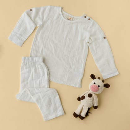 AMBA SOFT TOY WITH CREAM PAJAMA-1 - 2 Years