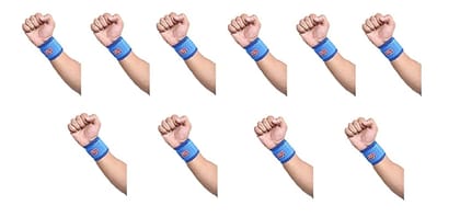 Ezyfit Neoprene Wrist Support | Wrist Band, One Size Fits Most (Pack of 10)