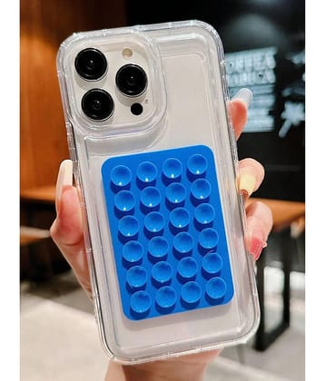 Universal Suction Phone Case | Silicone Mobile Cover with 24 Strong Suction Cups | Stick on Wall, Mirror, Car, Kitchen & Desk | Hands-Free Stand for Video Calls & Selfies (Multicolor - 1 Pack )
