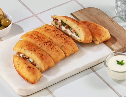 Mexican Chicken Stuffed Garlic Bread + Cheesy Dip [FREE]