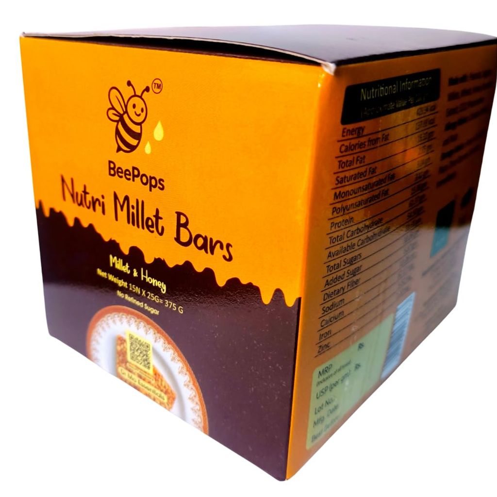 BeePops Nutri-Millet Bars (Box of 15)