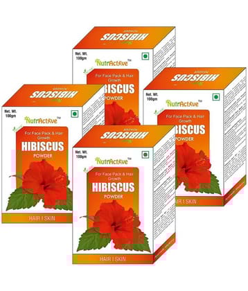 Nutractive Organic Hibiscus Flower Powder 100 Gm Pack of 4