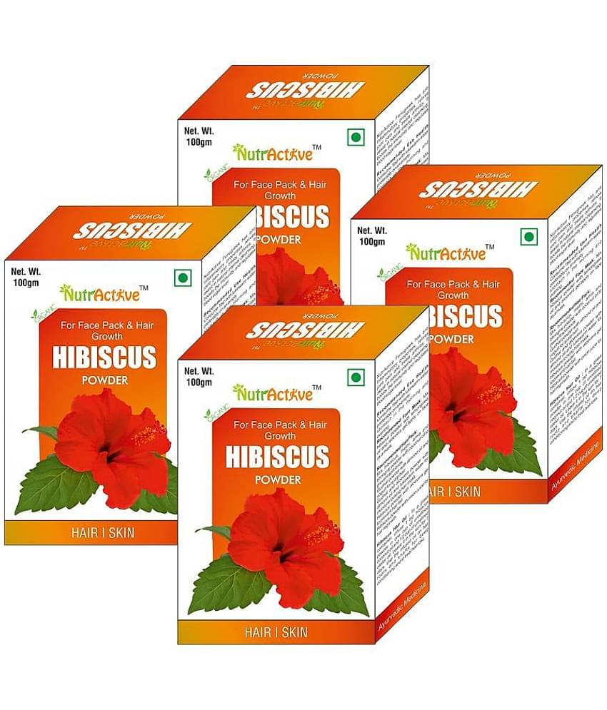 Nutractive Organic Hibiscus Flower Powder 100 Gm Pack of 4
