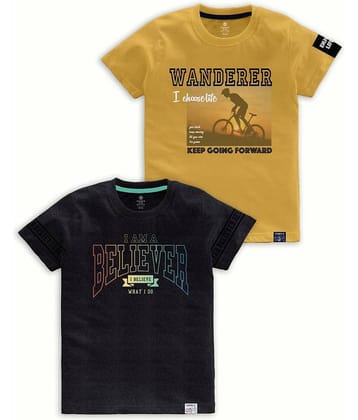 CODEZ Pack of 2 Boys Cotton Blend Polo T-Shirt ( Multi Color )