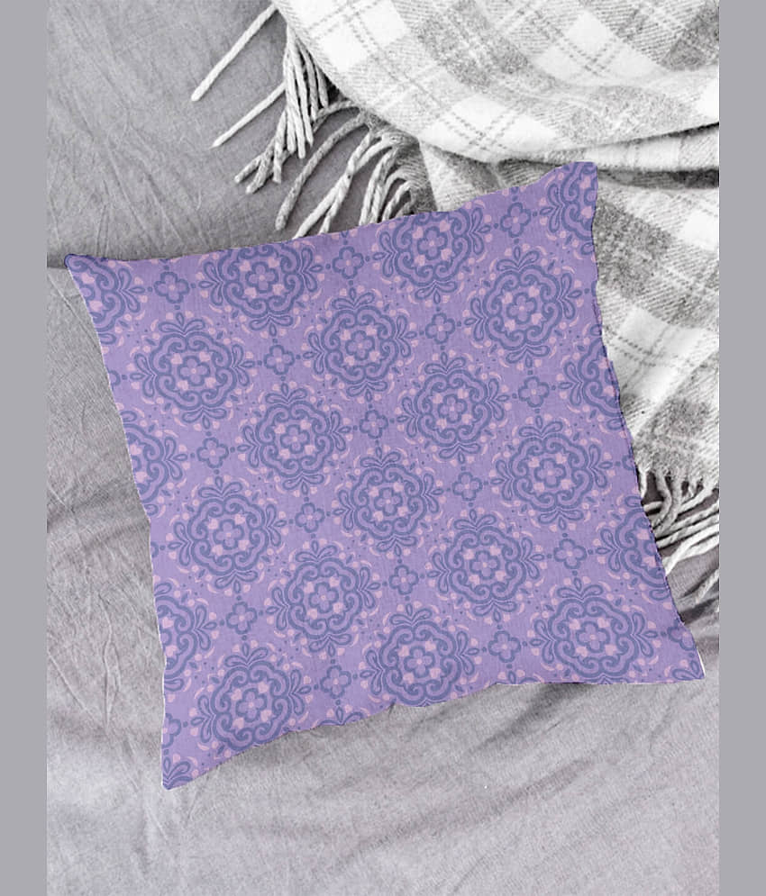 Houzzcode Single Purple Pillow Cover