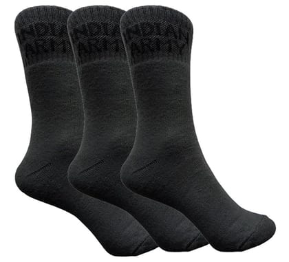 VOICI France Mens Premium Formal Socks calf length Indian army green Color Free Size thick Cotton Towel Fabric - 3