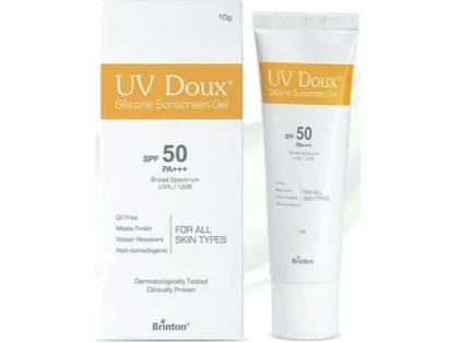 Brinton Healthcare UvDoux Face & Body Sunscreen gel with SPF 50 PA+++ in Matte Finish and Oil Free Formula| Water Resistant Sunscreen| Protection against UVA/UVB Rays (75 GM)