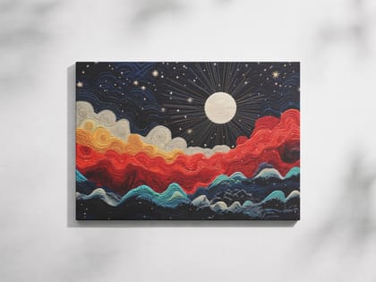 FURNISHUB The Sun in the Glittery Sky (Pattern Art) | Bright and Cheerful Wall Decor to Illuminate Your Home"FURNISHUB The Sun in the Glittery Sky (Pattern Art) | Bright and Cheerful Wall Decor to Illuminate Your Home