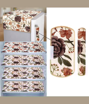 E-Retailer Set of 7 PVC Brown Fridge Top Cover