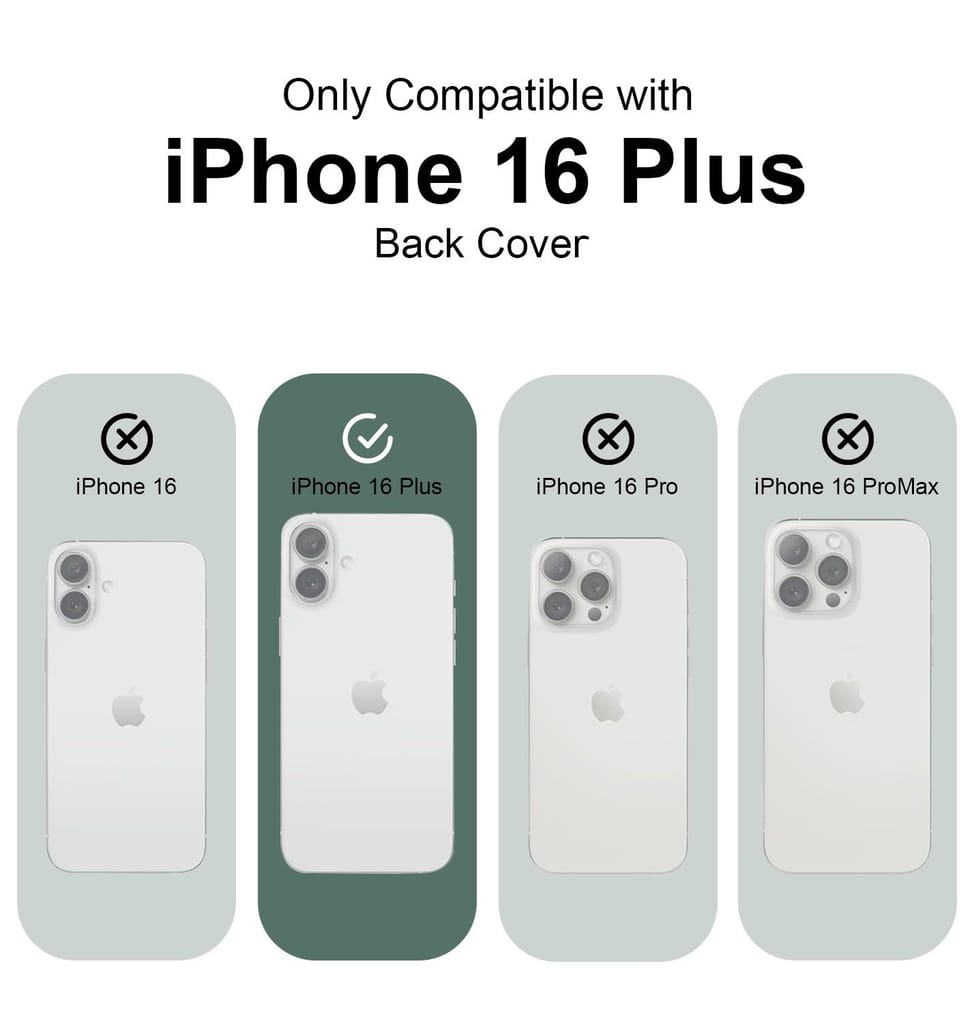 LIRAMARK Liquid Silicone Soft Back Cover Case for Apple iPhone 16 Plus