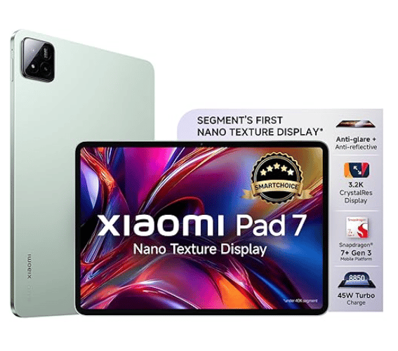Xiaomi Pad 7 12 GB + 256 GB, Sage Green, Nano Texture Display