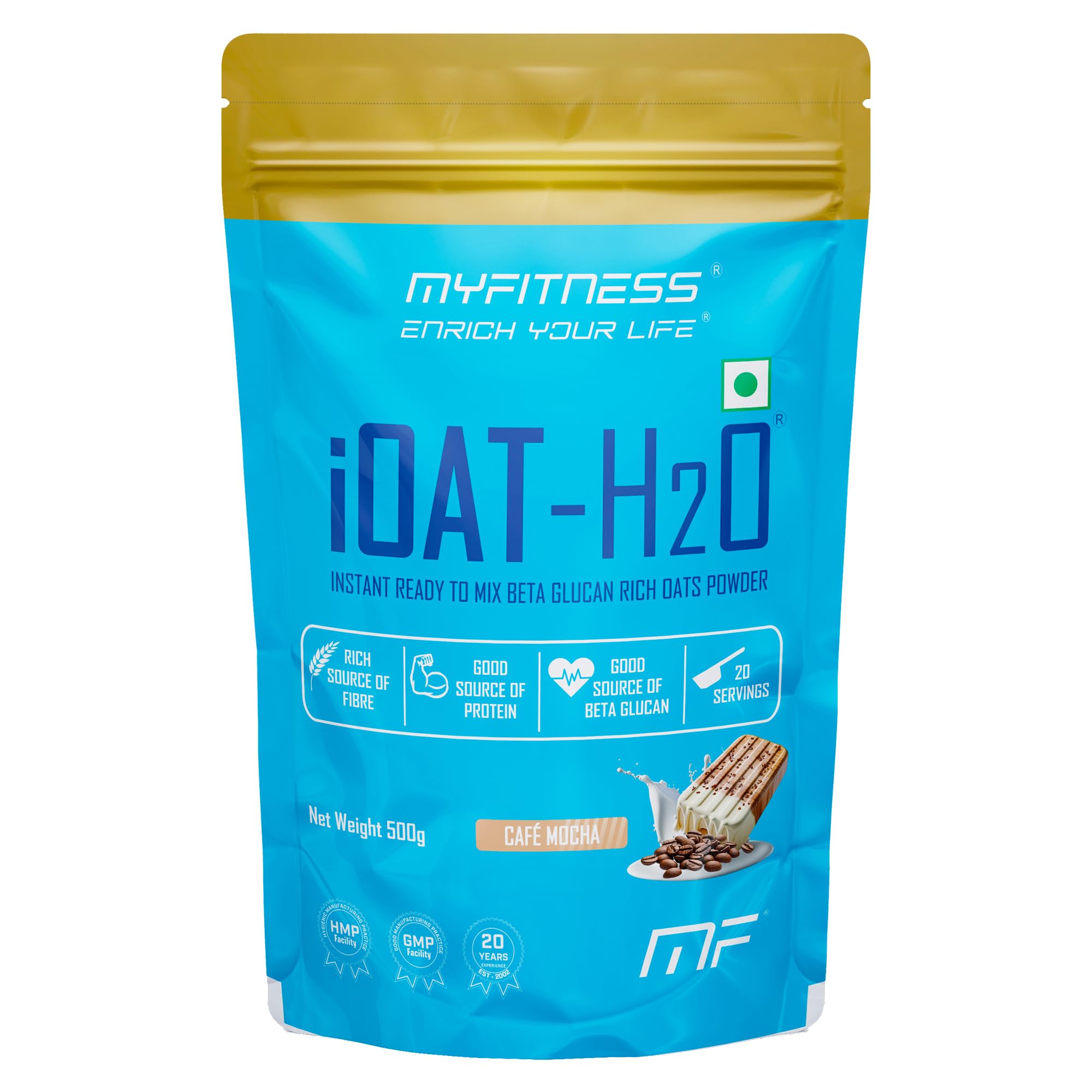 Myfitness iOat H2O | Instant Ready To Mix Beta Glucan Rich Flavoured Oats Powder | Myfitness Oats Breakfast Cereals