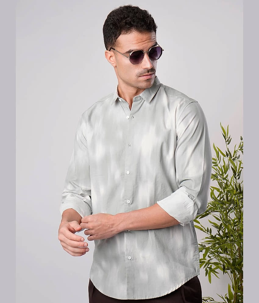 IVOC Rayon Slim Fit Printed Full Sleeves Men's Casual Shirt - Green ( Pack of 1 )