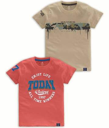 CODEZ Pack of 1 Boys Cotton Blend T-Shirt ( Multi Color )