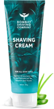 Bombay Shaving Company Shaving Cream Rich In Tea Tree & Aloe Vera, 78 gm