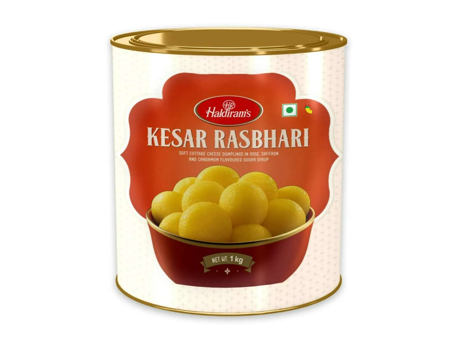  Haldiram's Kesar Rasbhari - 1 Kg - Pack of 2