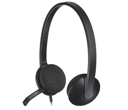 Logitech H340 Stereo Wired Over Ear Headphones with Mic with Noise-Cancelling, USB, Pc/Mac/Laptop - Black Logitech H340 Stereo Wired Over Ear Headphones with Mic with Noise-Cancelling, USB, Pc/Mac/Laptop - Black - Black / As Shown in Image