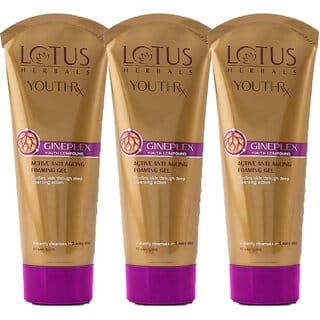 Lotus Herbals Youthrx Active Anti Ageing Foaming Gel Face Wash  With Jojoba Ginseng  Ginger  50G  (Pack Of 3)