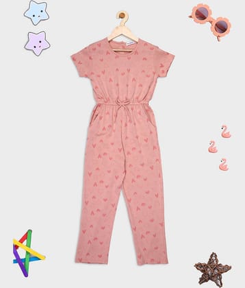 PAMPOLINA Baby Girls Cotton Blend Jumpsuit ( Pack of 1 , Pink )