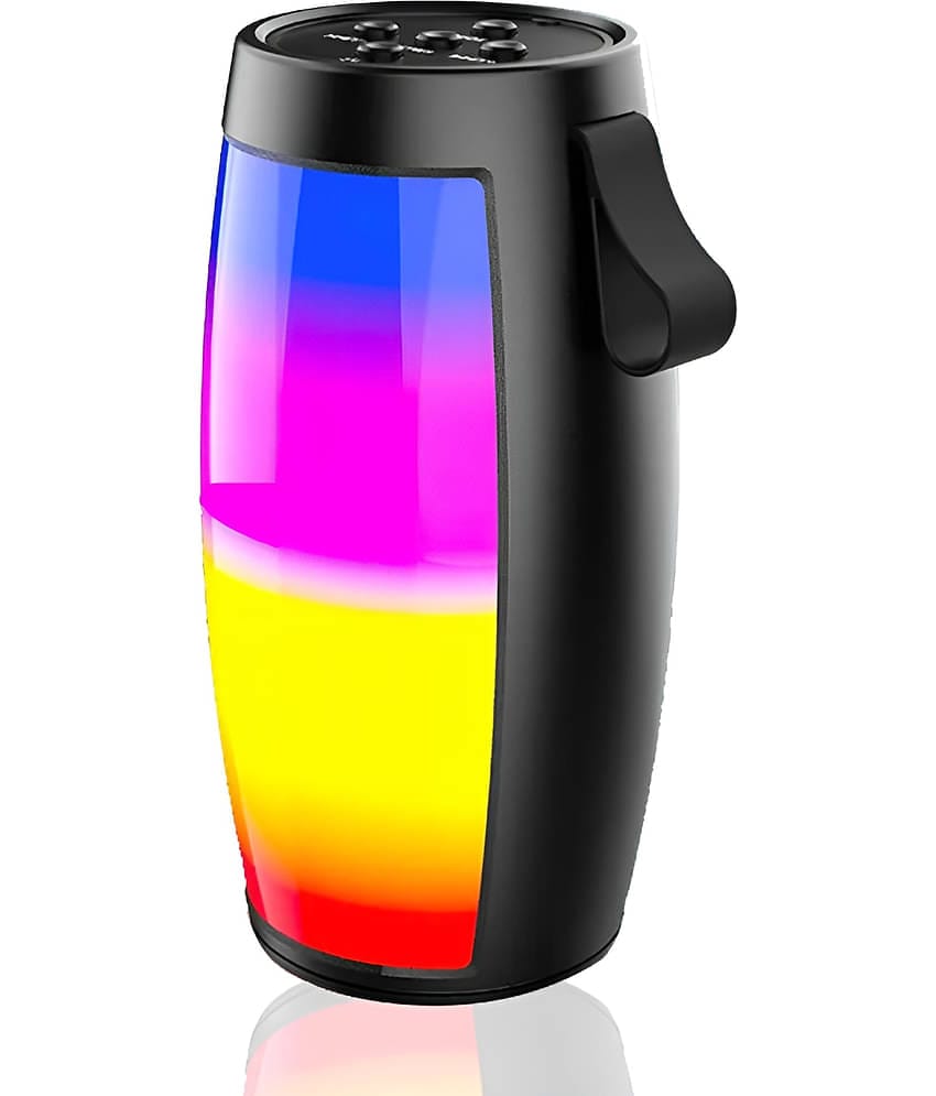 VEhop 1202 RGb 10 W Bluetooth Speaker Bluetooth v5.0 with USB,SD card Slot,Aux Playback Time 6 hrs Black