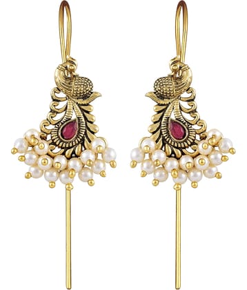 Vighnaharta Red EarCuff Earrings ( Pack of 1 )