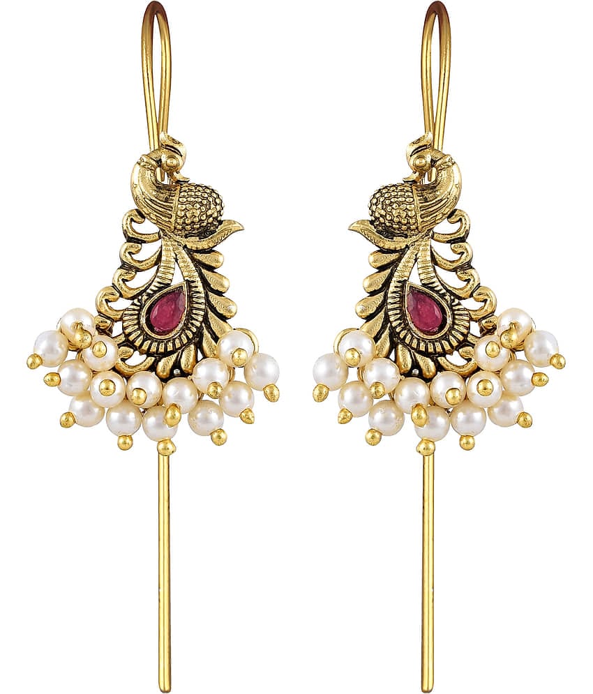 Vighnaharta Red EarCuff Earrings ( Pack of 1 )