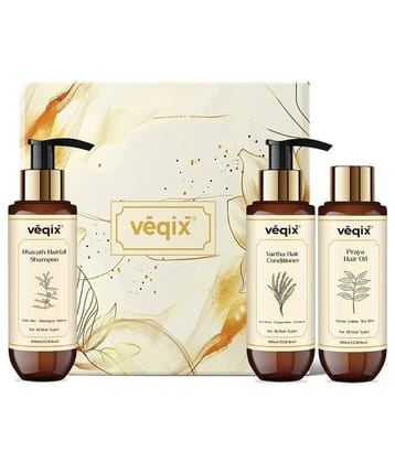 Veqix Dhavath Shampoo & Vartha Conditioner & Praya Root Stimulating Hair Oil(Pack of 3)