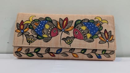 Kalakrishta Clutch - Khadi Cotton Peach