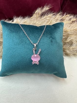 Pink Bunny Necklace