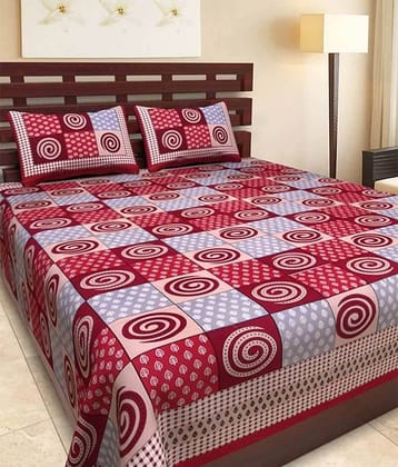 Uniqchoice Cotton Double Bedsheet ( Multi )