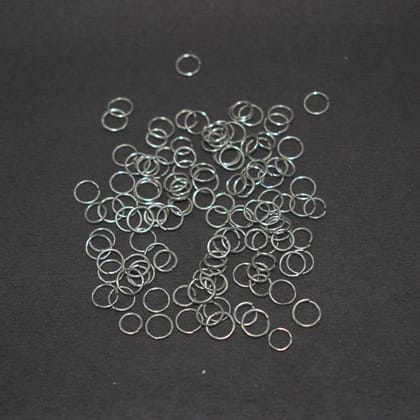 Silver Open Mouth Jump Rings (14 mm) , JMPR-009-Per Packet of 50 Gram (Approx 150 Pcs) / 14 MM
