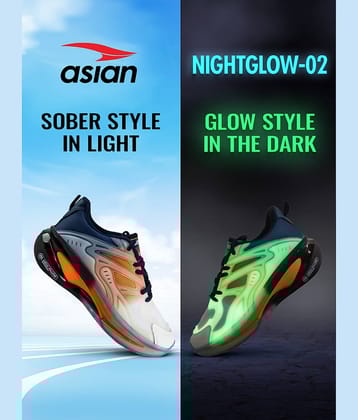 ASIAN NIGHTGLOW-02 Dark Grey Men's Sports Running Shoes