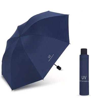 Infispace Manual Umbrella For  Boys & Girls, UV-Rays Safe 23 Inch Large Size 3-Fold Umbrella,Navy Color Umberallas For Sun & Rain